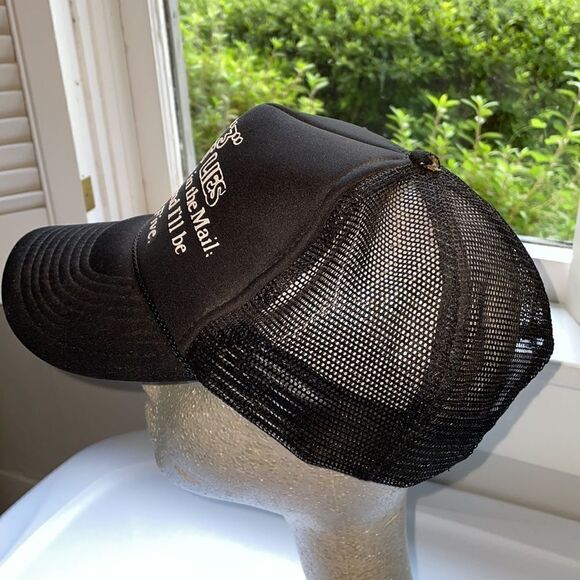 Vintage Nissun Cap “3 Biggest Lies” black trucker snap back hat - Picture 4 of 8